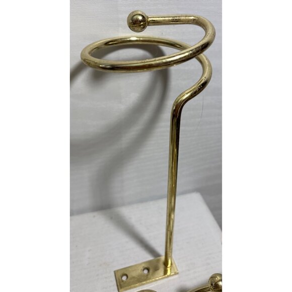 Vintage Brass Swirl Spiral Brass Wall Hook Curtain Tie Backs Large 8" - Picture 4 of 5